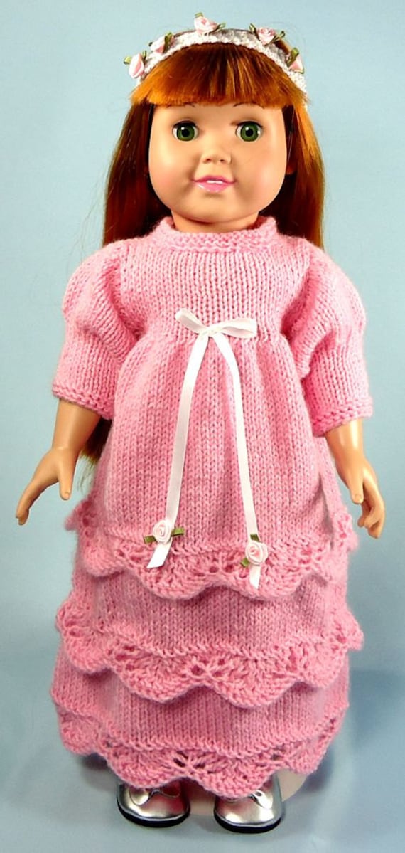 Renaissance Princess Dress, Knitting Patterns Fit American Girl and Other 18-Inch Dolls