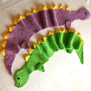 Dinosaur Scarf - PDF Knitting Pattern - For Immediate Download, In English ONLY