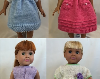 Vestidos de los días de la semana, Libro 2 - Patrones de tejido para muñecas de 18 pulgadas - Descarga inmediata - PDF - Se adapta a American Girl Doll