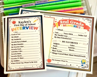 Printable School Memory Kit with Personalized Name, DIY School Keepsake Kit, School Years Memory Box Printables, School Memories Digital Kit