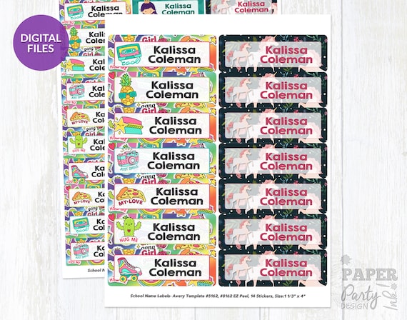 Personalized School Labels: Free Printable - Morena's Corner