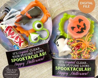 Halloween Wahrsagerin Geschenk, Crystal Ball Halloween Geschenk zum Ausdrucken, Fortune Goody Bag, Crystal Ball Craft Kit, Halloween Kids Party Geschenk
