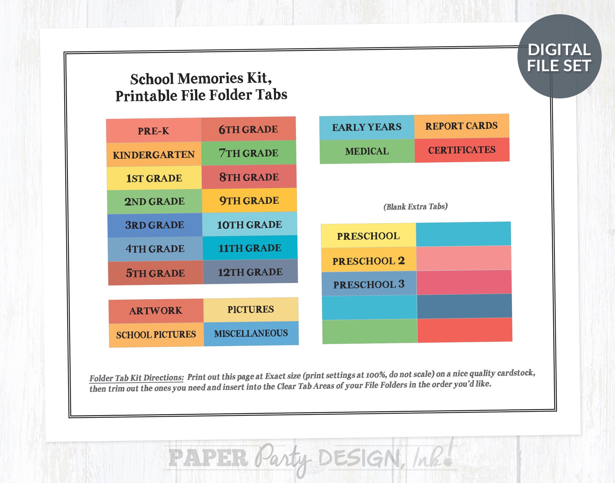 Personalized School Memory Box Printable Kit, DIY School Keepsake Kit ...
