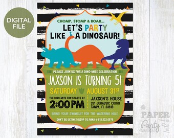 Dino GeburtstagSeinladung, Dino Geburtstagskarte, Dino Geburtstagskarte, Dino Geburtstag, Dino Party