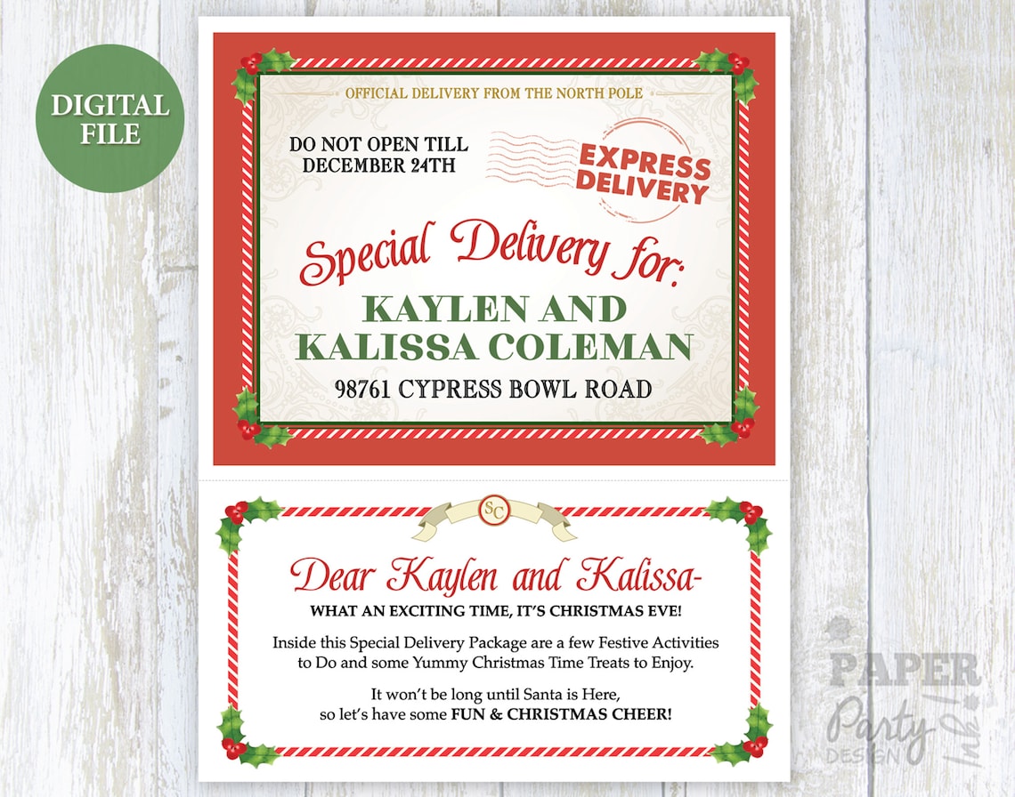 Personalized Christmas Eve Box Printable DIY Kit Digital | Etsy
