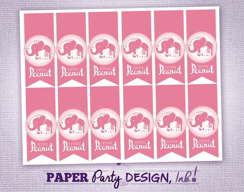 Little Peanut Baby Girl Shower Favor Labels Printable Baby - Etsy