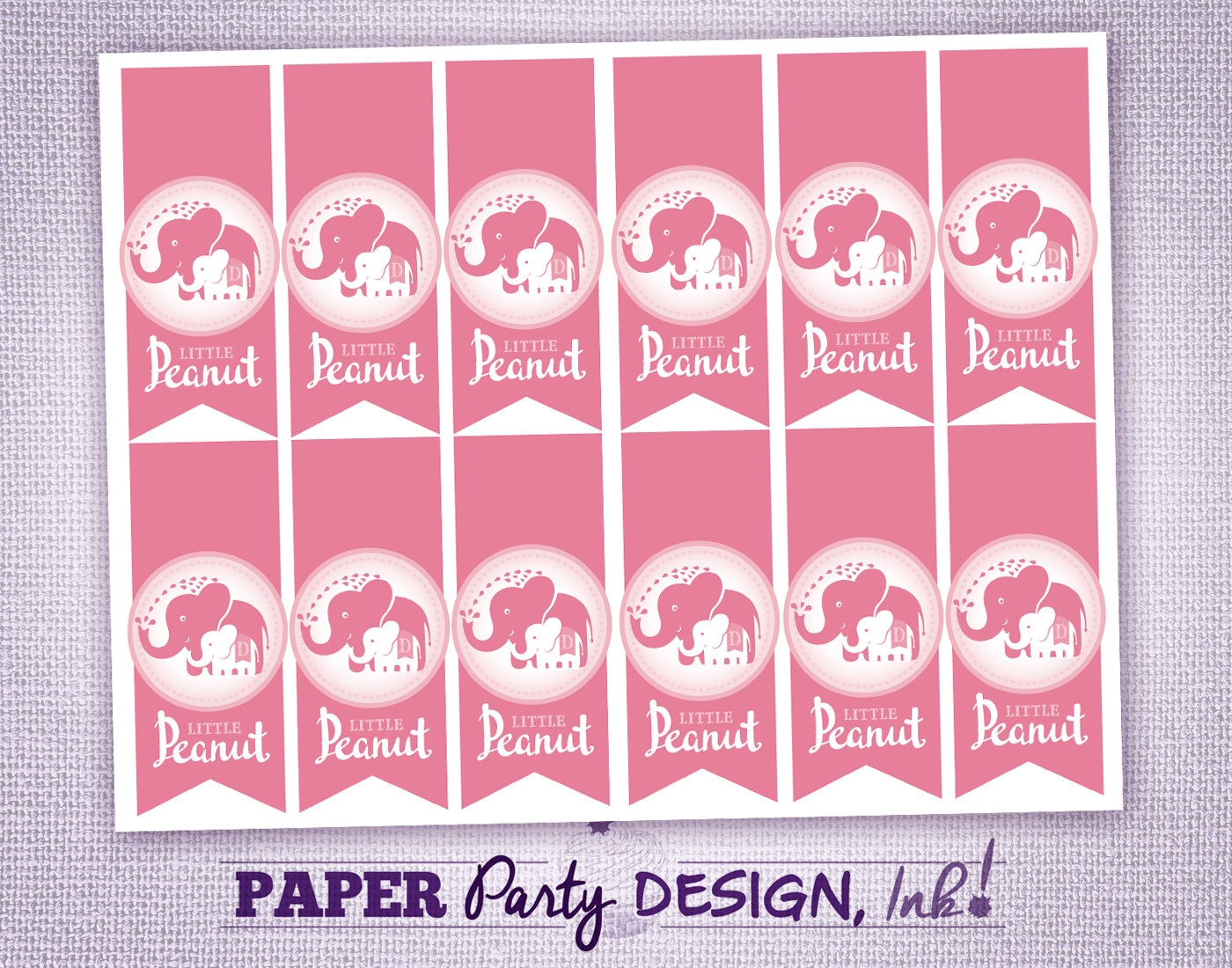 Little Peanut Baby Girl Shower Favor Labels Printable Baby - Etsy