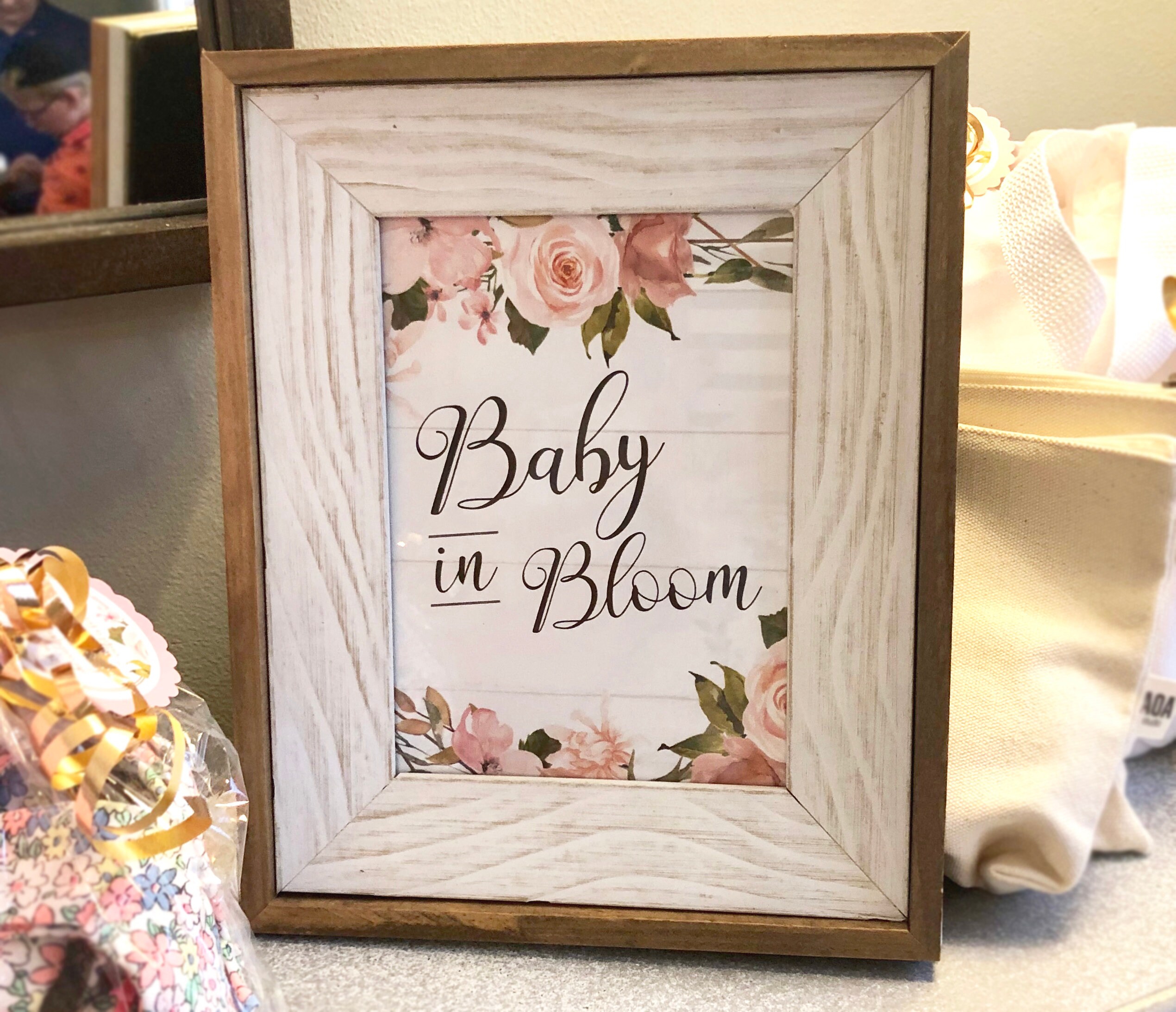 Baby in Bloom Shower Sign 8x10 Baby in Bloom Printable Sign Etsy