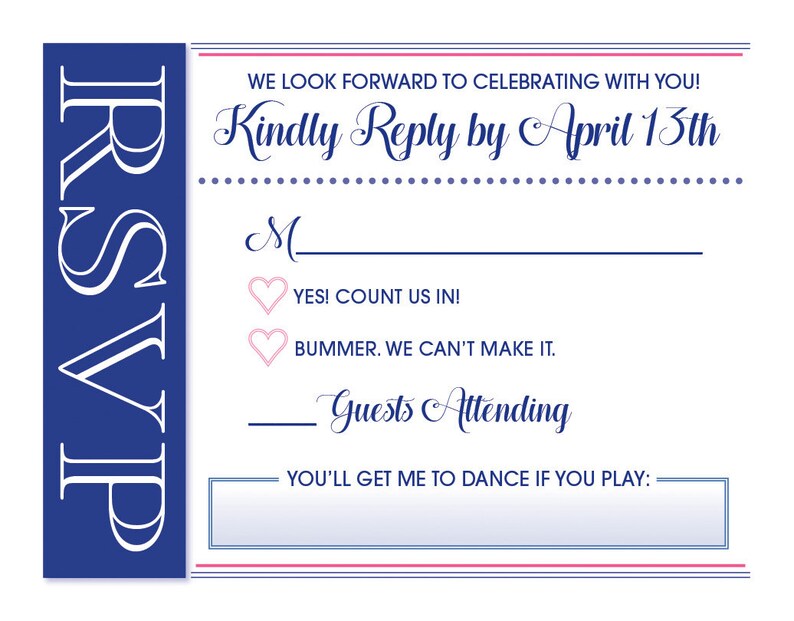 Digital Wedding Invitation and RSVP Card Bites Booze and Bad - Etsy