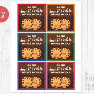 Printable Teacher Appreciation Smart Cookie Tags, Teacher Appreciation ...