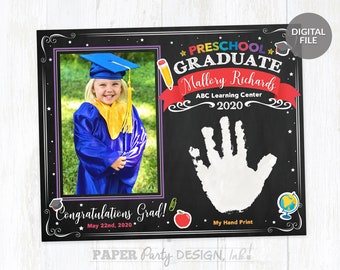 18 Pack- Preschool Graduation Printable Photo Certificates, Pre-K Graduate Photo Keepsakes, PreK Graduation Picture Keepsake, Preschool Sign