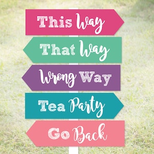 Alice in ONE-derland Digital Pathway Arrows, ONE-derland Birthday Digital Arrows, ONE-derland Path Arrows Set, Alice in One-derland Party