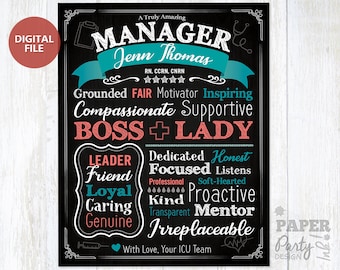 Boss Appreciation Wall Art Manager Appreciation Printable - Etsy