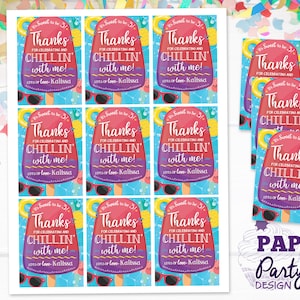 Popsicle Party Thank You Tags, Summer Thank You Favor Tags, Popsicle Party Tags, Summer Party Tags, Printable Popsicle Favor Labels and Tags