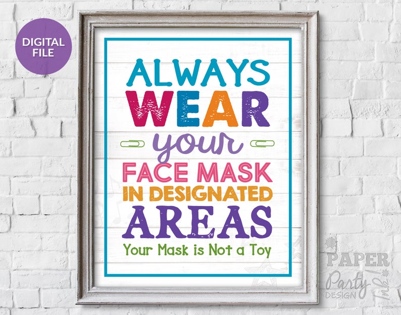 Printable Classroom Safety Signs Set of 6 Size 8 X - Etsy