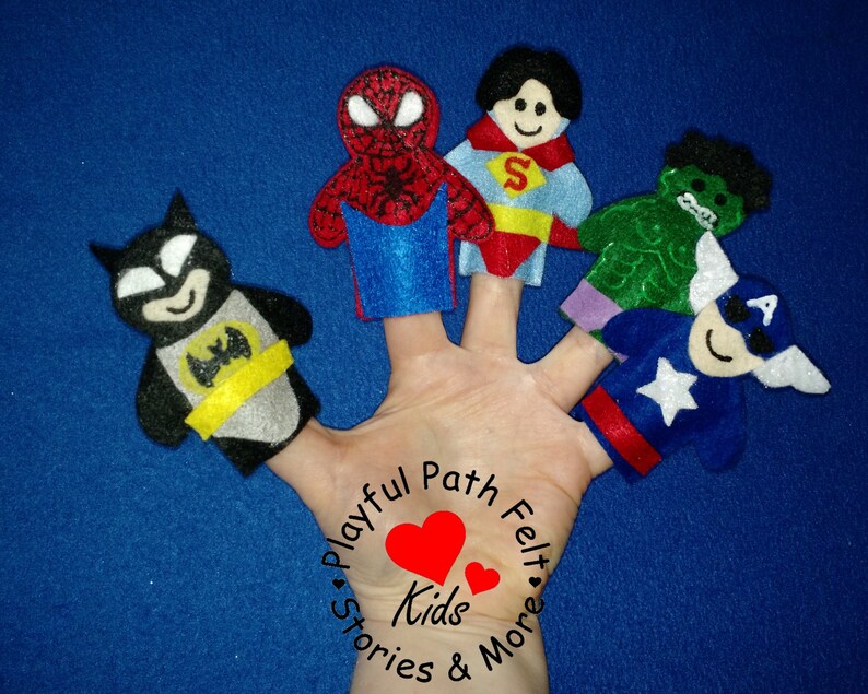superhero finger puppets