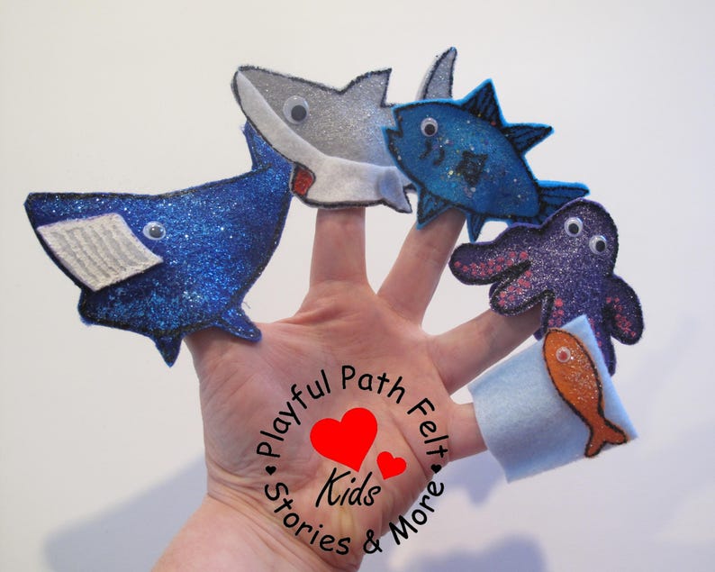 Slippery Fish Felt Story Finger Puppet ECE Preschool | Etsy