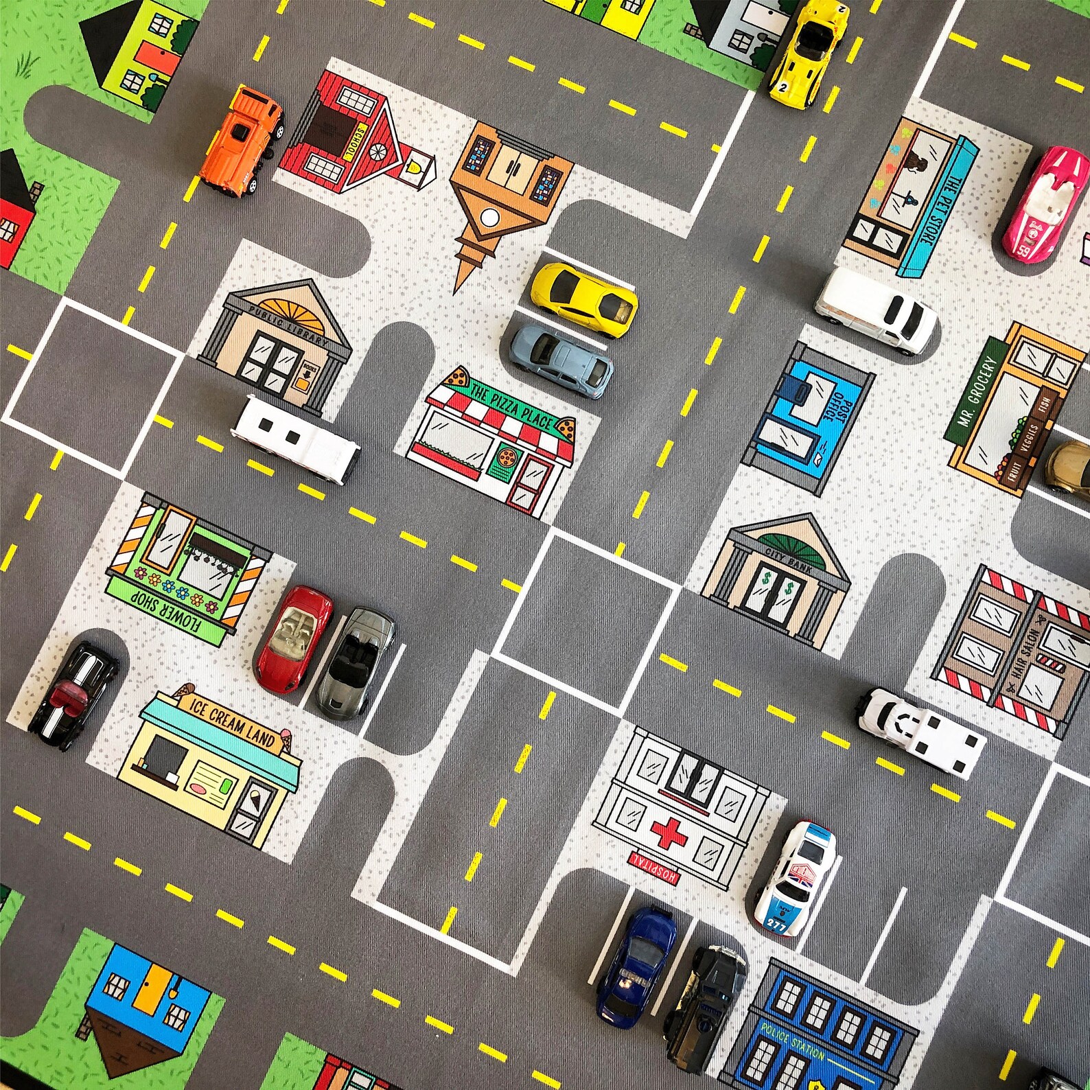 Hot Wheels Play Mat / Road Play Mat / Toys for Boys / Race Car Etsy