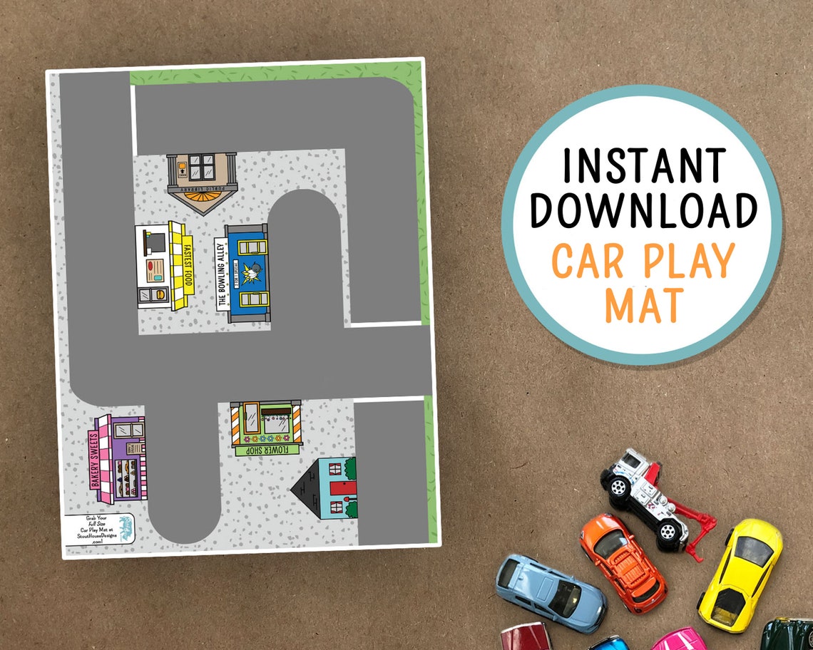 Car Play Mat Kids Printable/Kids Activities/Hot Wheels | Etsy