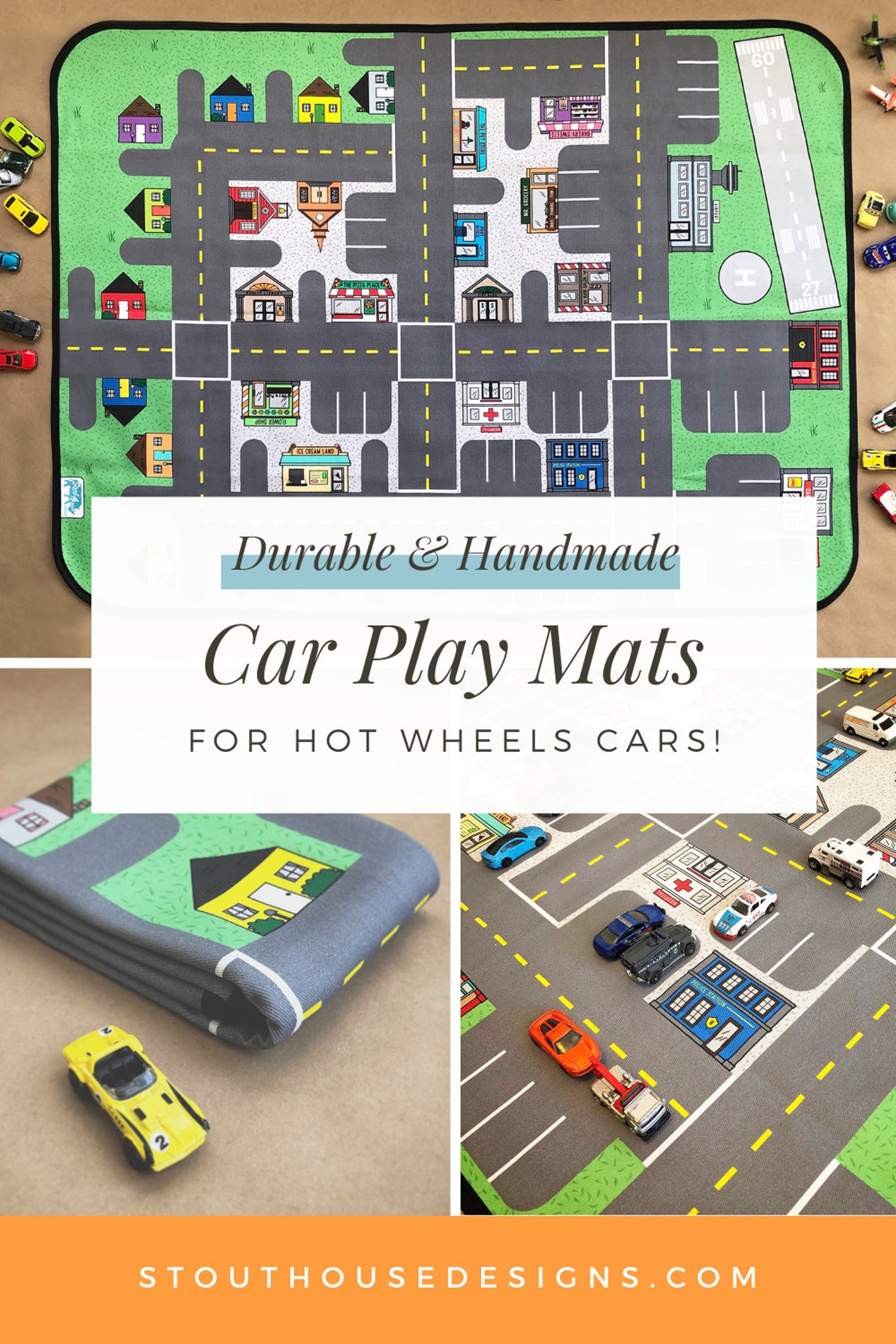 Hot Wheels Play Mat / Road Play Mat / Toys for Boys / Race Car Etsy