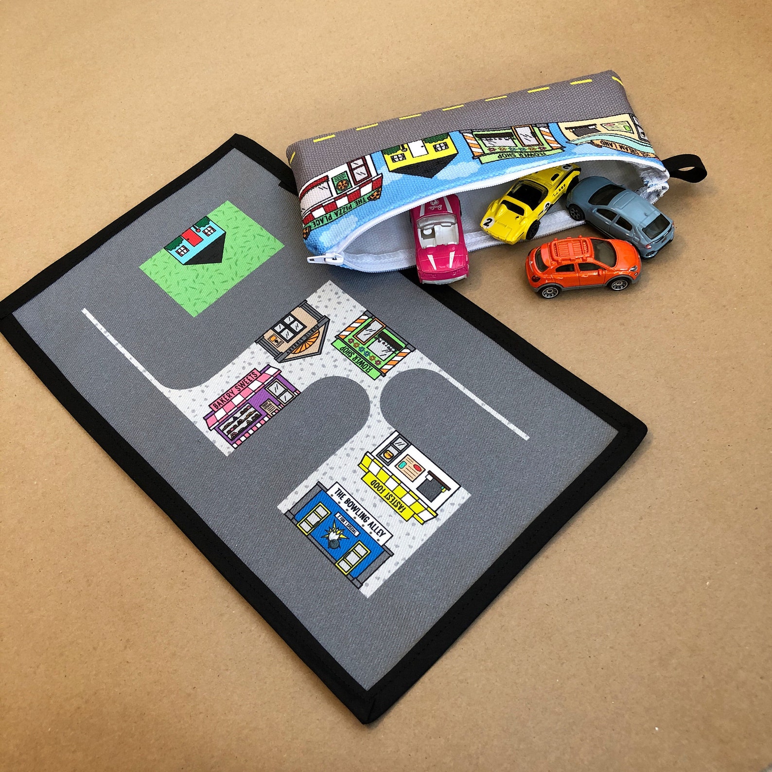Travel Play Mat for Hot Wheels Cars Car Travel Case / Travel Etsy