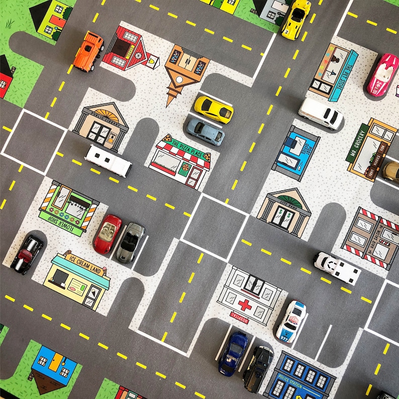 Personalized Road Map Kids Personalized Car Mat Kids Play Etsy