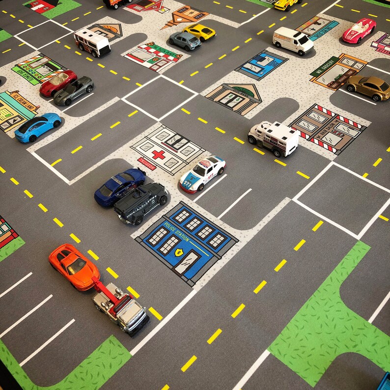 Kids Road Map Town Car Play Mat/hot Wheels Matchbox Etsy