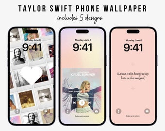 iPhone Wallpaper, Taylor Swift Eras Inspired Phone, Lockscreen Background, Samsung Android Wallpaper