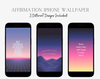 Affirmation iPhone Wallpaper, high resolution, iOS 16, Digital Download, Motivation, Positive Quotes, iPhone 15, Lockscreen, Lofi