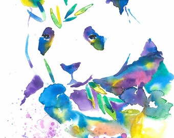 Panda Bear Original Painted Print