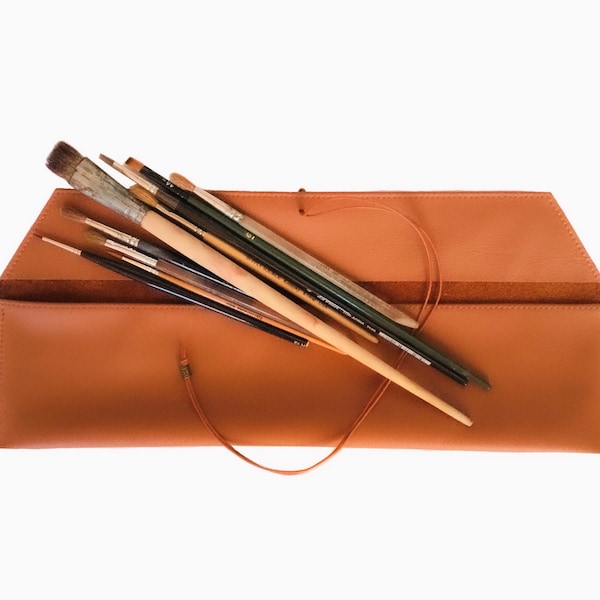 Leather Brush Holder Etsy Australia