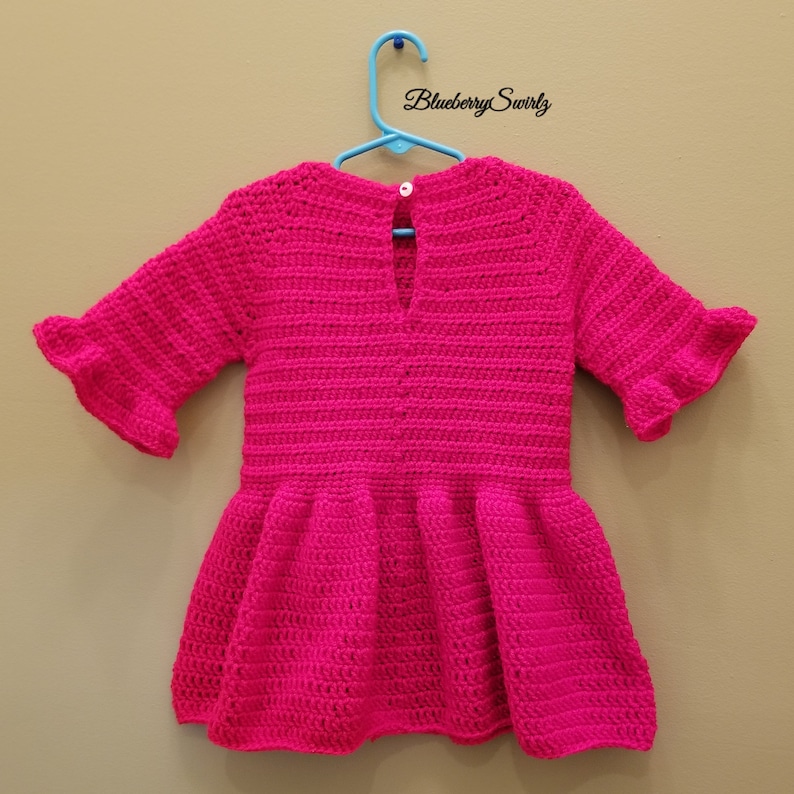 size 45years Crochet Pattern Little Girl/'s Dress