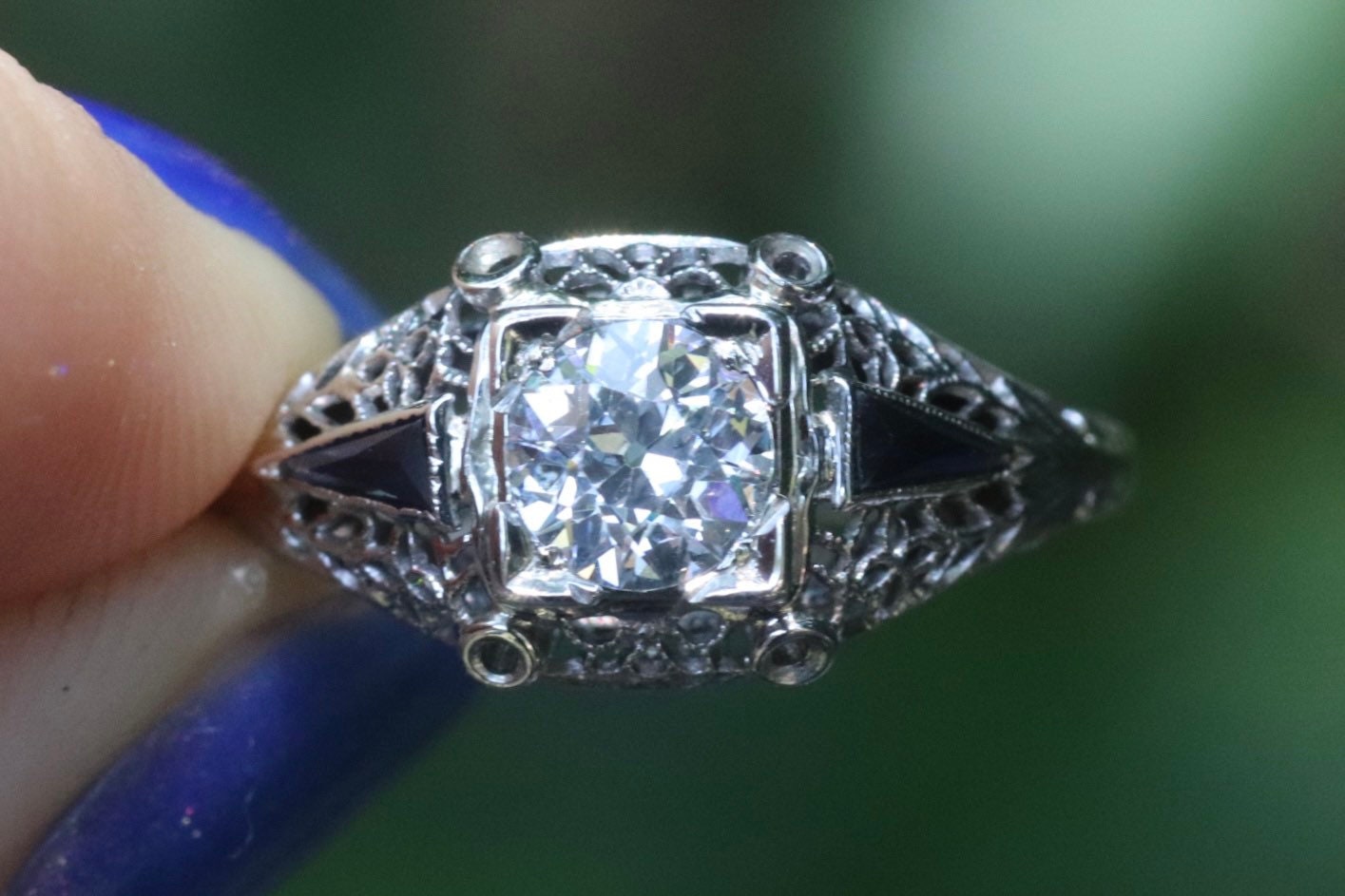 Old european outlet cut sapphire