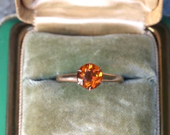 10 carat yellow gold citrine ring size 6 (sizable)