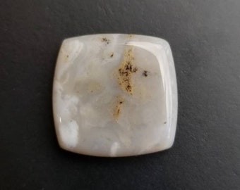 30 ct sheep creek plume agate square cushion cut cabochon