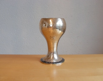 Silver plated goblet, trophy as vase, vintage 1990’s