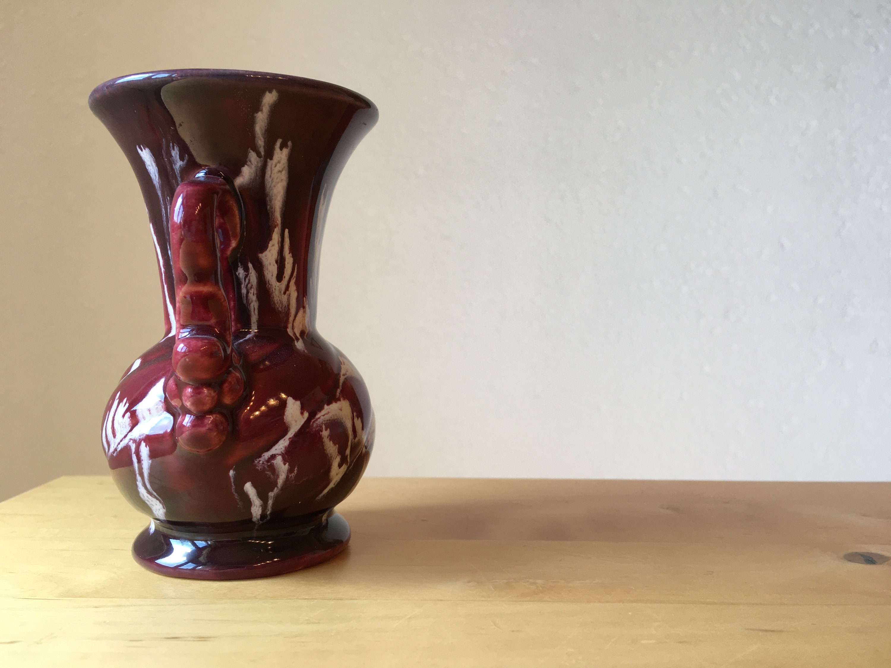 Small vase, drip glaze from West Germany, bud vase, Fat Lava era, vintage