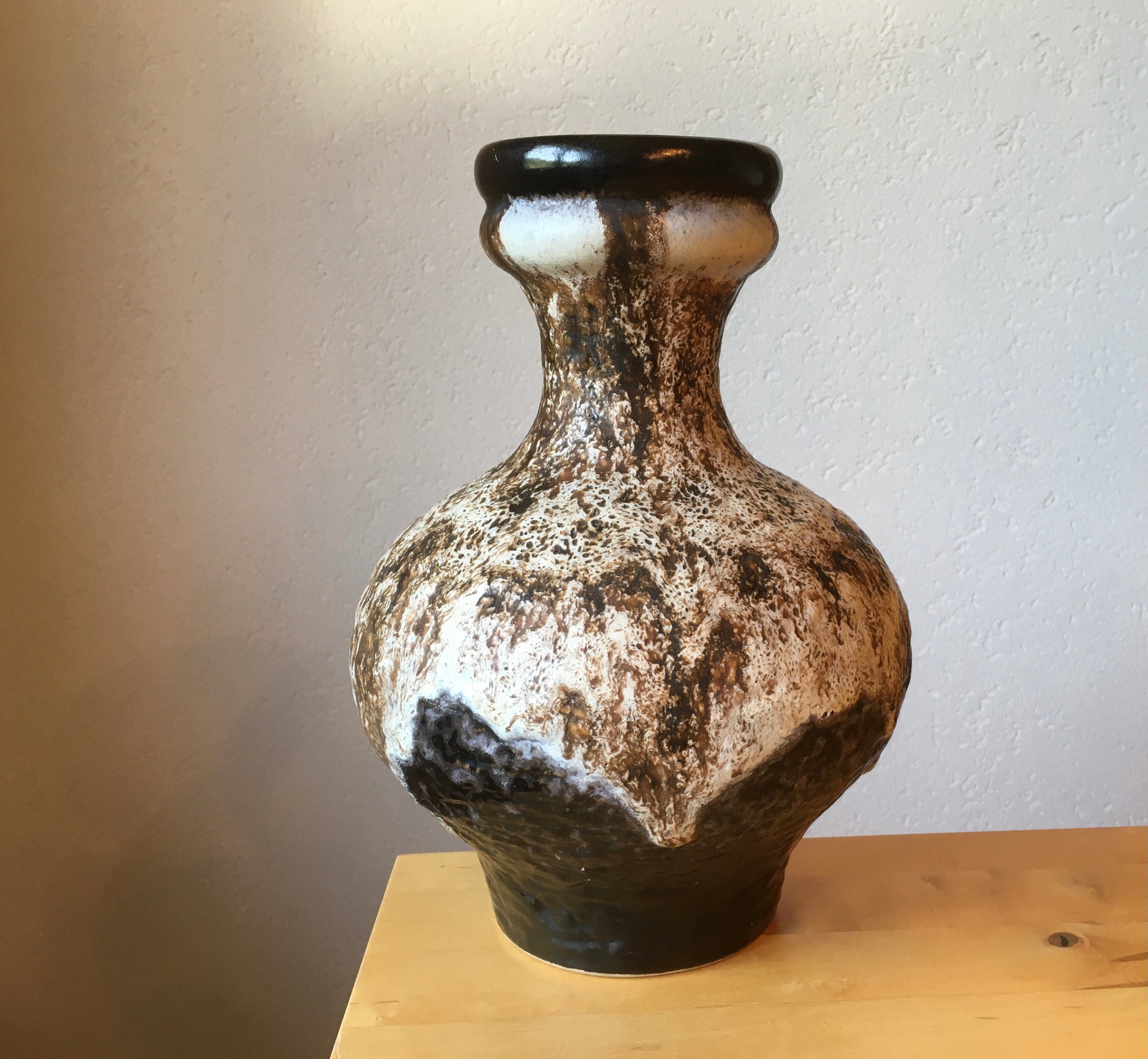 Vintage Dummler and Breiden 34/25 Vase Fat Lava West German