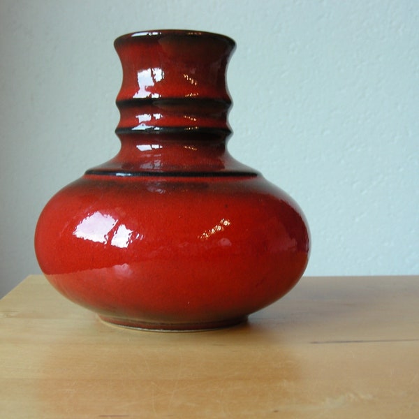 Vintage Jasba 116612 Vase WPG West German Pottery Fat Lava Era MCM