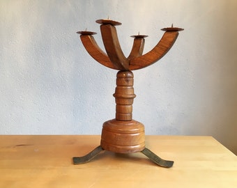 Eclectic Candelabra Mid Century Candle Holder