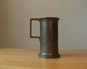 Vintage pewter mug, double deciliter, R.G. Mark
