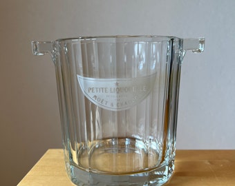 Vintage Ice Bucket Petit Liquorelle Moët & Chandon Glass Ice Bucket Champagne Cooler