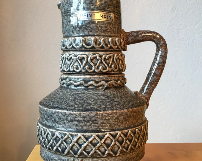 Mid Century Fratelli Fanciullacci Jug Vase With Handle