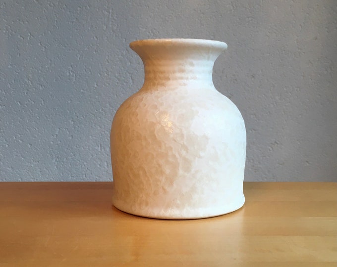 West German Pottery Vase 420 12 White Mid Century Modern Vase