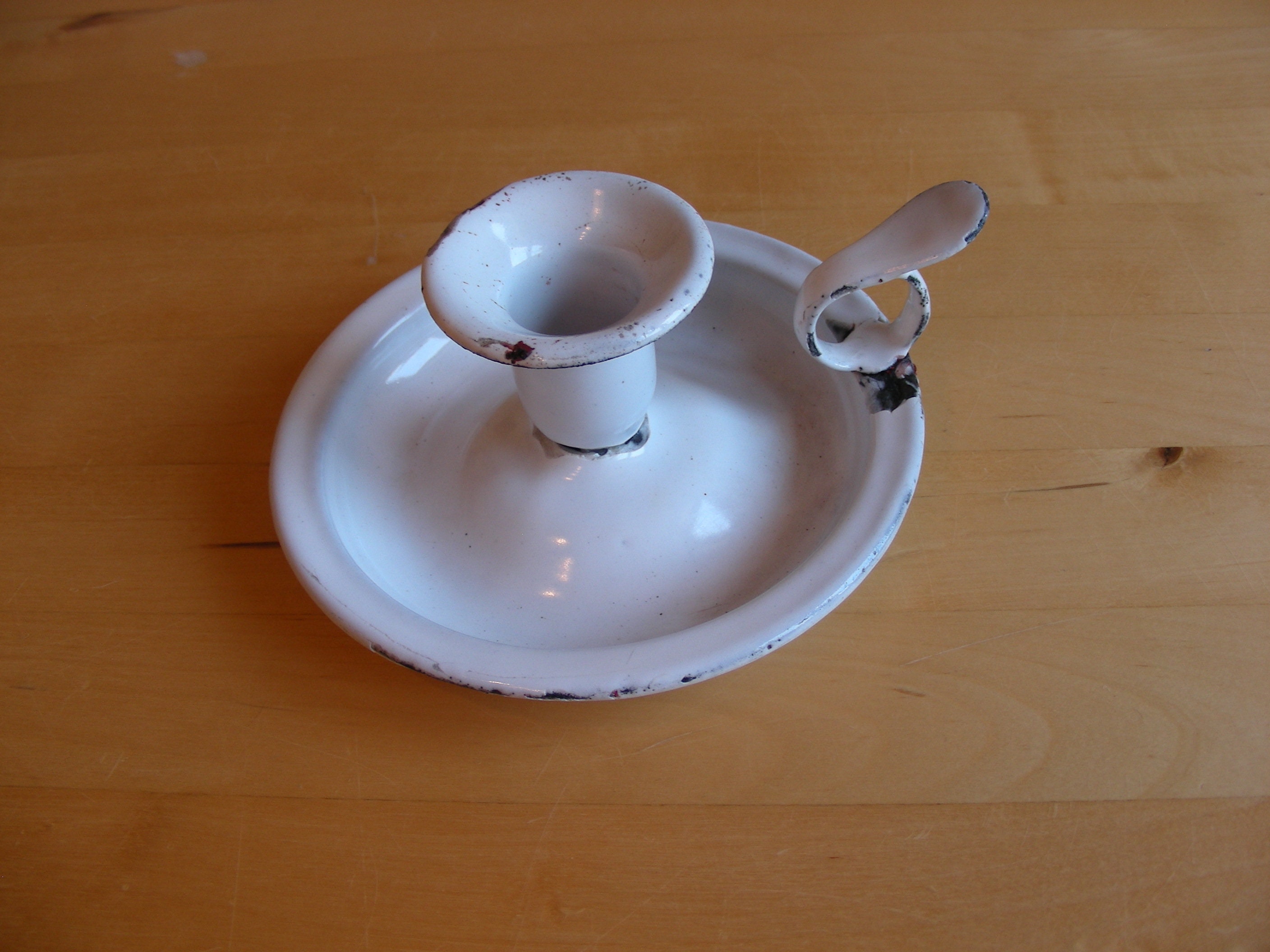 Vintage enamel candle holder