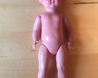 Doll, Plastic doll, Turtle marked doll