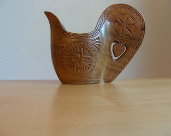 Balkan Wedding Cup Hand Carved Kuksa Kovsh Cup