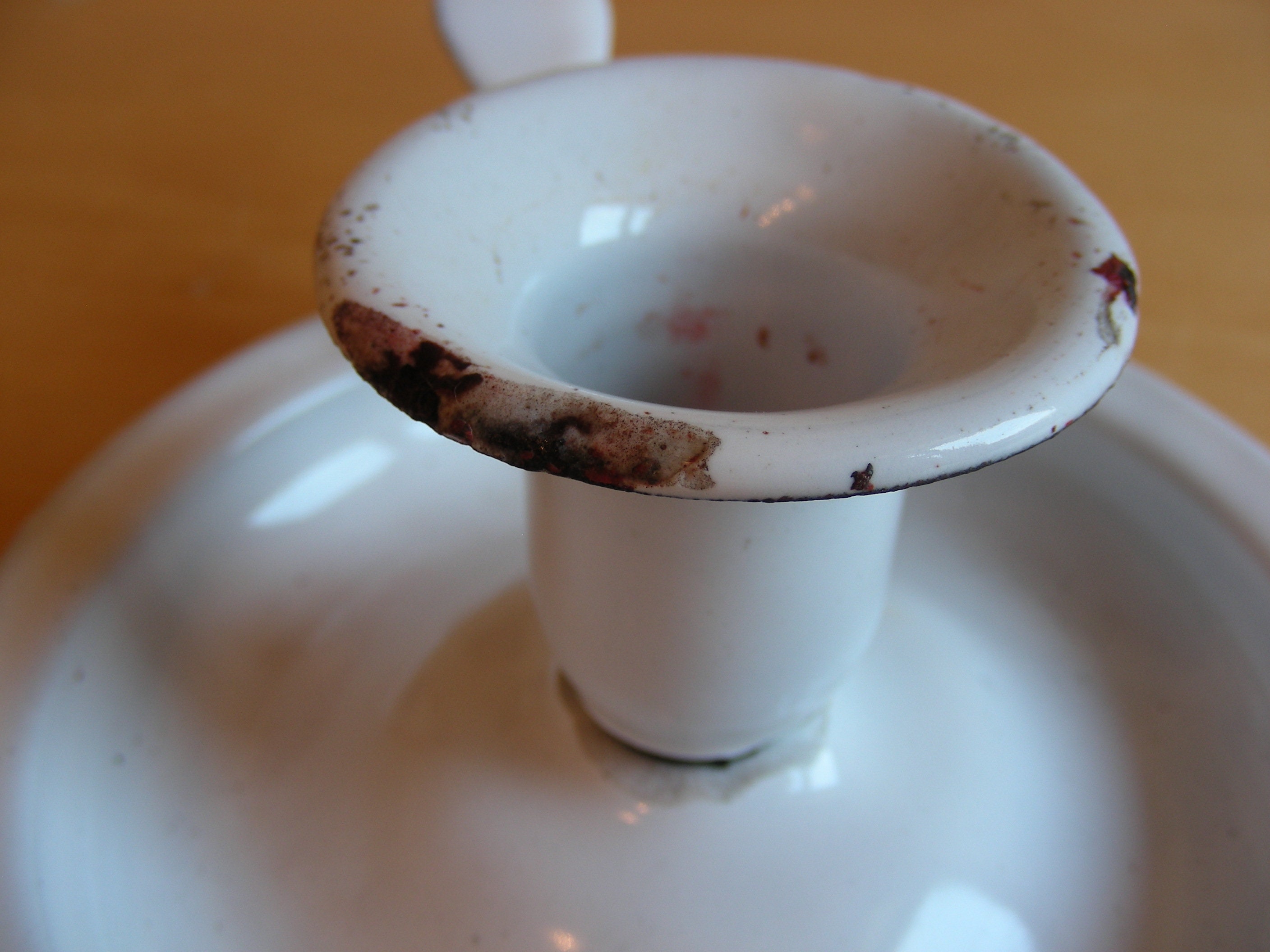 Vintage enamel candle holder