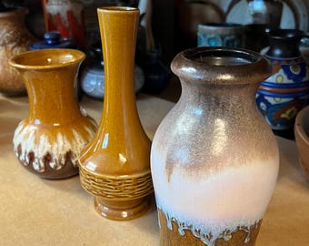 Set of Mid Century Vases Bay, Rössler, Scheurich