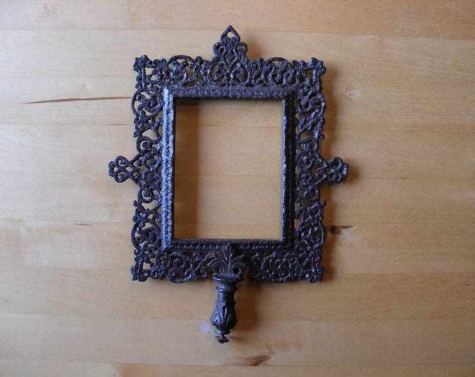 Antique Iron Frame, Victorian Standing Mirror Frame